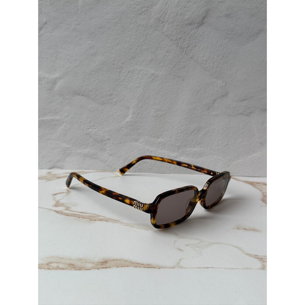 NEW Miu Miu MU11ZS Brown Havana Sunglasses $518 - Picture 7 of 9